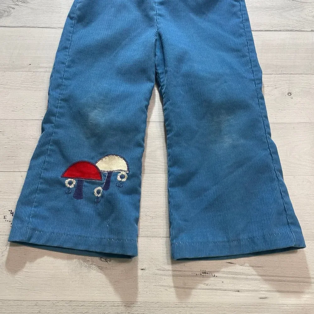 Healthtex vintage girls blue‎ flare mushroom pants 3T